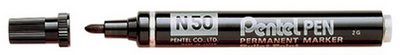 Pentel permanente marker N50-C, blauw, ronde punt, 1,5 mm