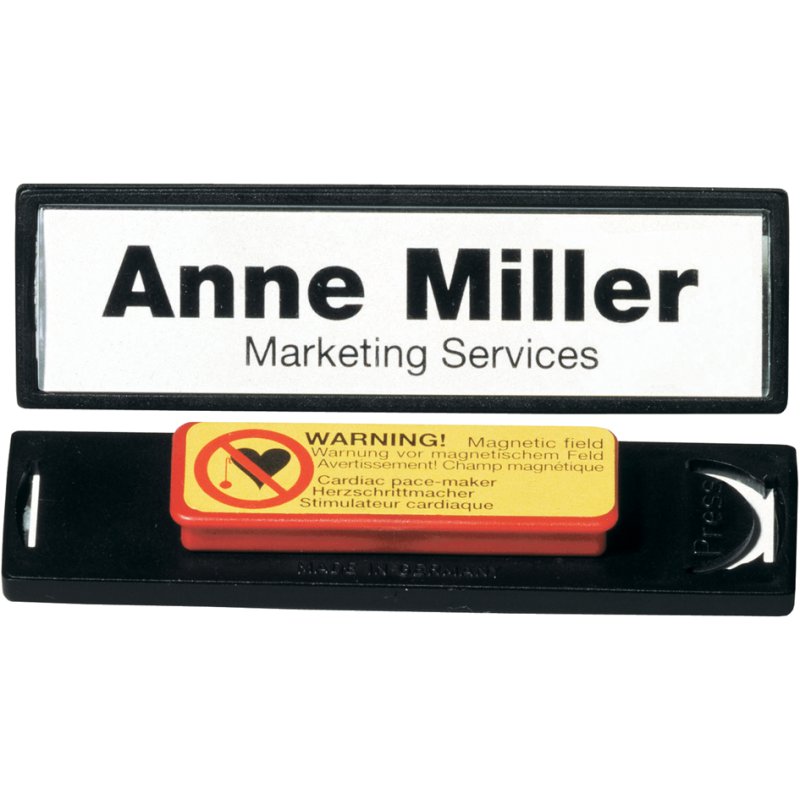 DURABLE insigne Clip-Card, avec aimant, 67 × 17 mm, 25 pièces