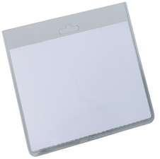 DURABLE naamplaatje gesloten bovenkant, transparante hartfolie, 90 × 60 mm, 20 stuks