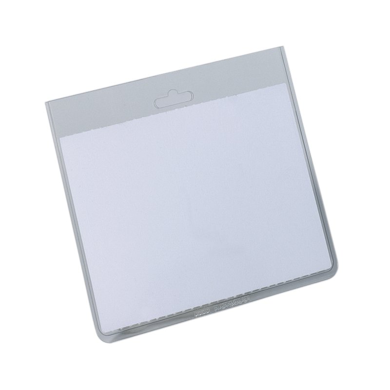 DURABLE plaque signalétique fermée en haut, film transparent en forme de cœur, 90 × 60 mm, 20 pièces