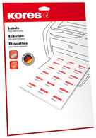 Kores universele etiketten, 105×148 mm, wit, 25 vel