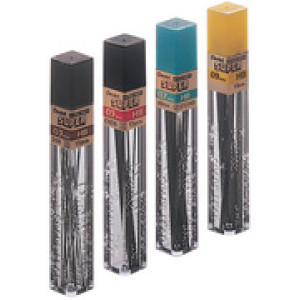 Pentel vulpotloodstiften HI-POLYMER SUPER HB, 0,5 mm, 12 stuks