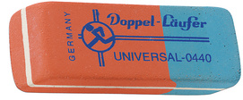 Läufer gum dubbel universeel, rood/blauw, 55×19×8,5 mm