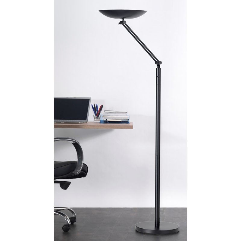 UNiLUX Lampadaire LED VARIALUX, gris métal, gradable, 1,80 m
