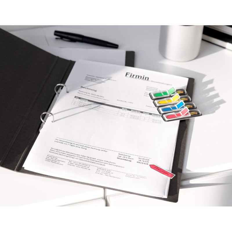 Post-it Index flèches de marquage, 11,9 × 43,2 mm, 4 couleurs, 96 pièces