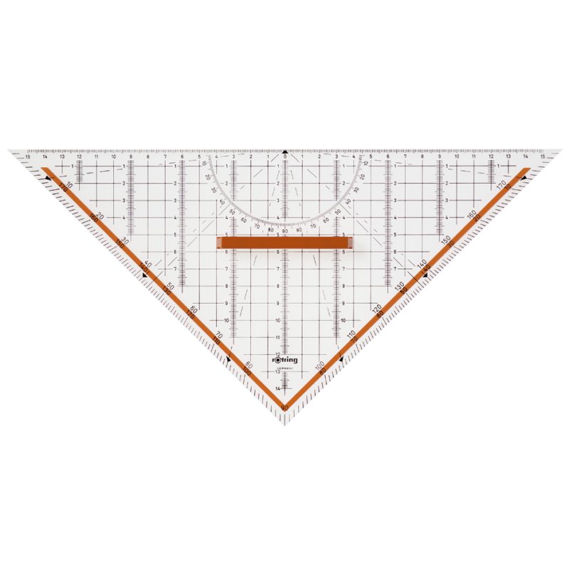 rotring geometriedriehoek Centro, afneembare handgreep, 32 cm, professioneel
