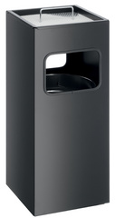 DURABLE poubelle métal avec cendrier, 17 litres, anthracite