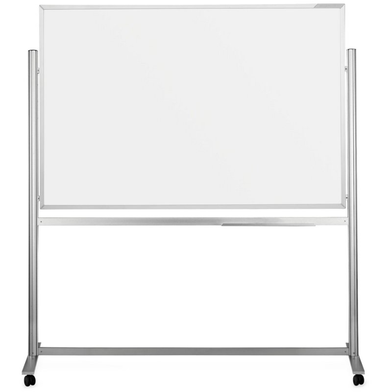magnetoplan tableau blanc ferroscript, mobile, double face, 1500×1000 mm