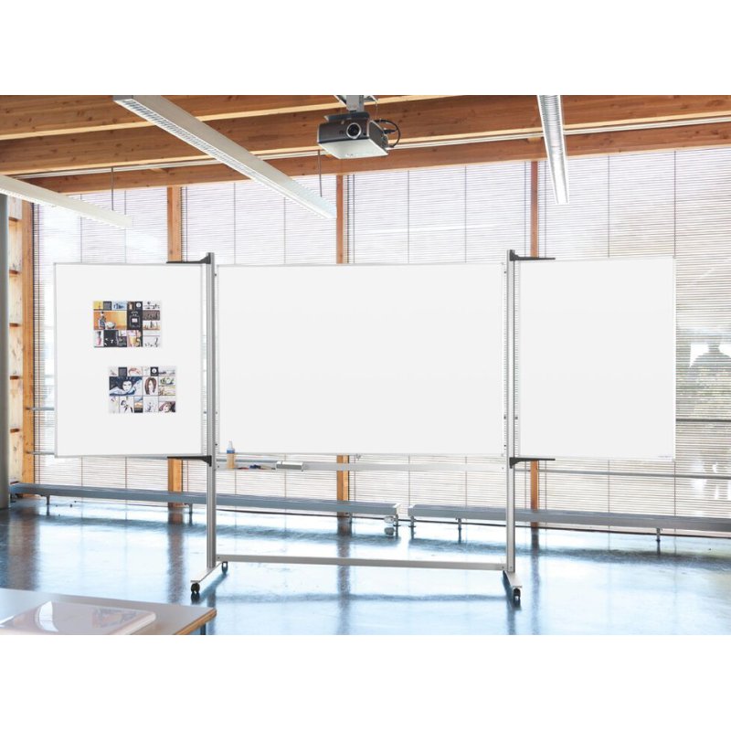 magnetoplan tableau blanc mobile ferroscript, mobile, magnétique, 180×120 cm