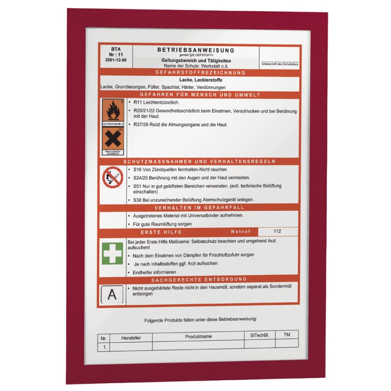 DURABLE magnetisch insteekframe DURAFRAME, A4, oranje, 2 stuks