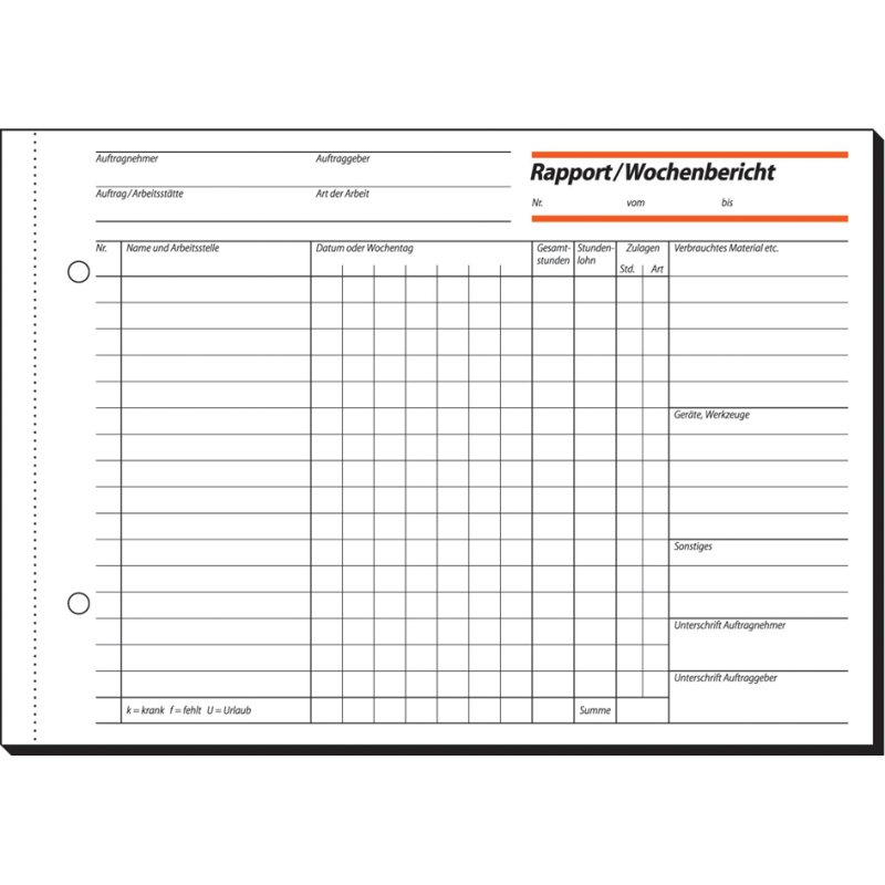 Sigel formulierboek Rapport, A5, zelfkopiërend, 2 × 40 vel