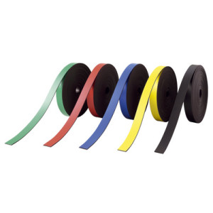 Nobo magneetband strips, zwart, 10 mm × 5 m