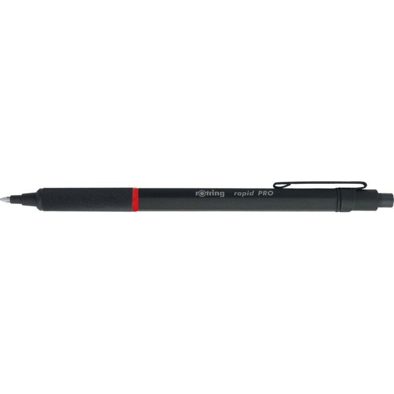 Rotring stylo à bille rétractable Rapid PRO, noir, résistant aux documents, bleu