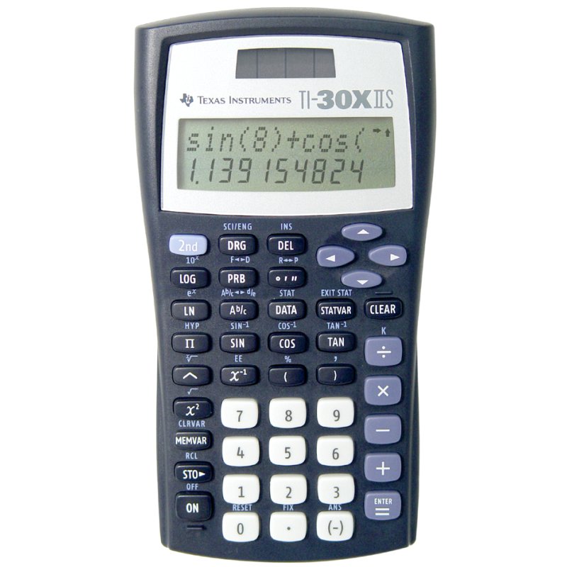 TEXAS INSTRUMENTS calculatrice TI-30X IIS, scientifique, écran 11 chiffres, solaire/batterie