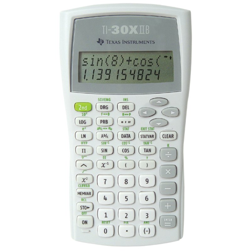 TEXAS INSTRUMENTS rekenmachine TI-30X IIB, wetenschappelijk, batterijaandrijving, 2-regelig display