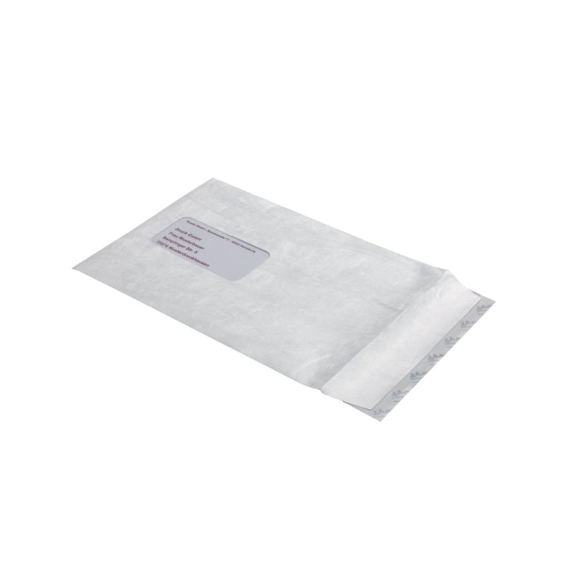 Tyvek verzendtassen C4 met venster, wit, 229×324 mm, 100 stuks