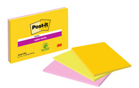 Post-it Meeting Notes Super Sticky notitieblokken, 152×203 mm, 4 kleuren, 4 blokken