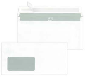 MAILmedia enveloppen C5, zelfklevend, met venster, wit