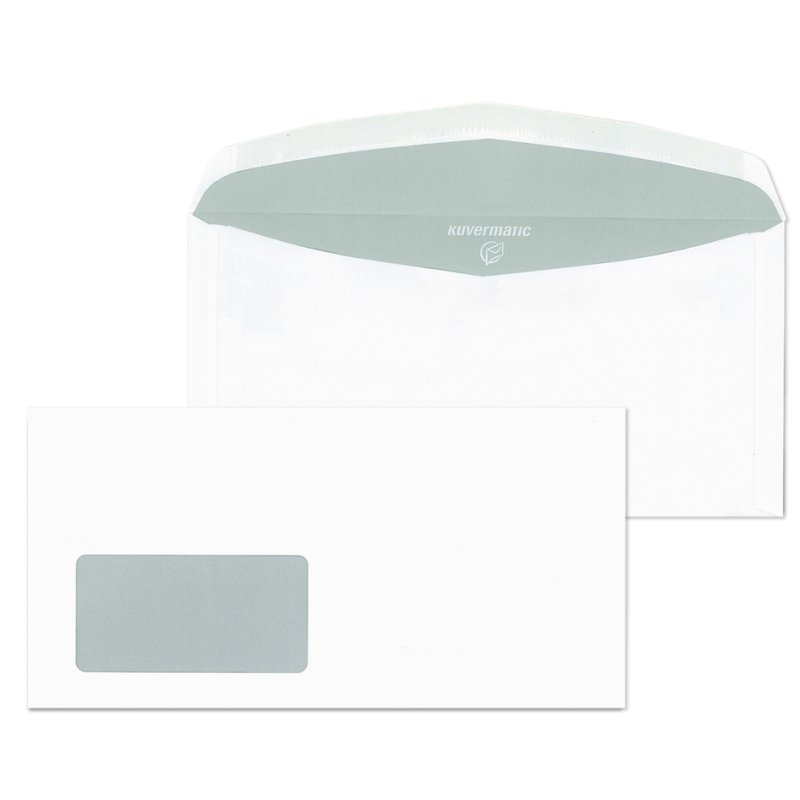 MAILmedia enveloppes Kuvermatic C6/5, avec fenêtre, blanc, 1 000 pièces
