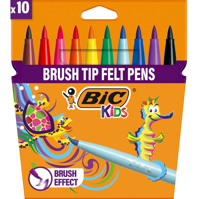 BIC KIDS viltstiften Visaquarelle, waterverf, 10 stuks, kleurgesorteerd