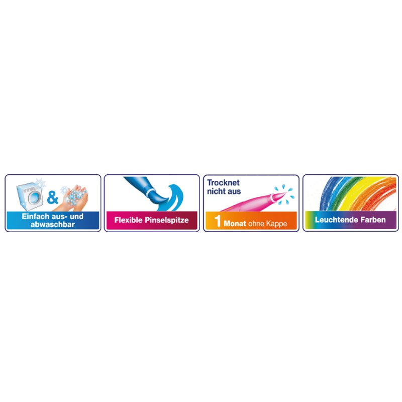 BIC KIDS viltstiften Visaquarelle, waterverf, 10 stuks, kleurgesorteerd