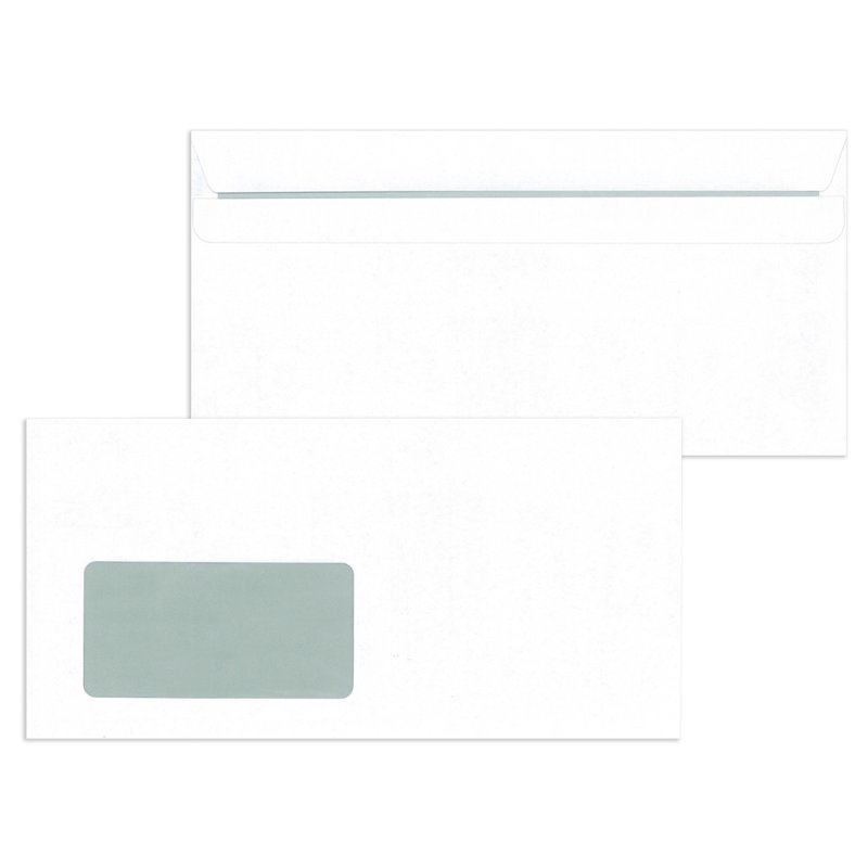 MAILmedia enveloppes compact, autocollantes, blanc, 125×229 mm, 1000 pièces