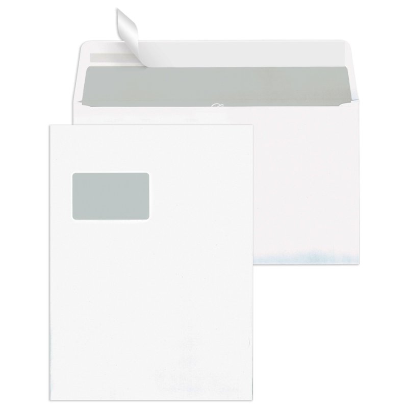 MAILmedia enveloppes à soufflet C4, blanc, 120 g/m², 250 pièces