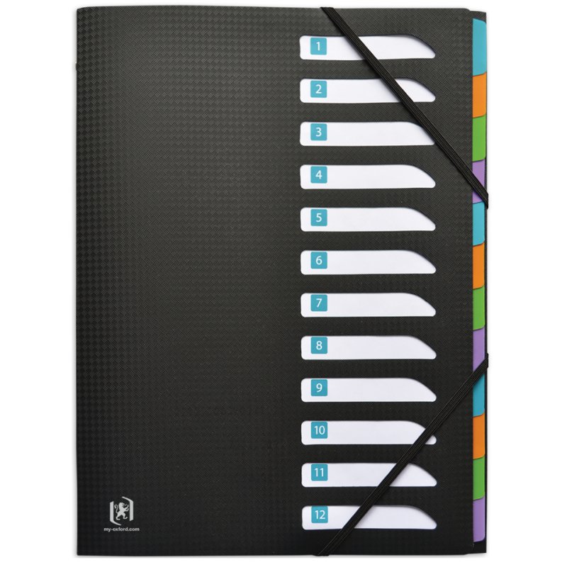 Oxford Memphis A4 sorting folder, black