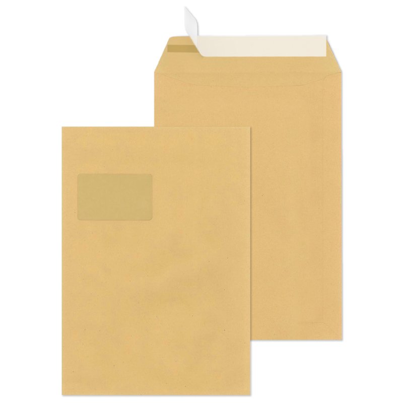 MAILmedia enveloppes C4, auto-adhésives, avec fenêtre, 250 pièces