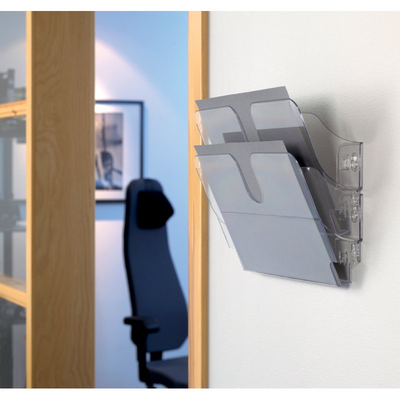 DURABLE porte-brochures mural FLEXIPLUS 2, A5, 2 compartiments, transparent