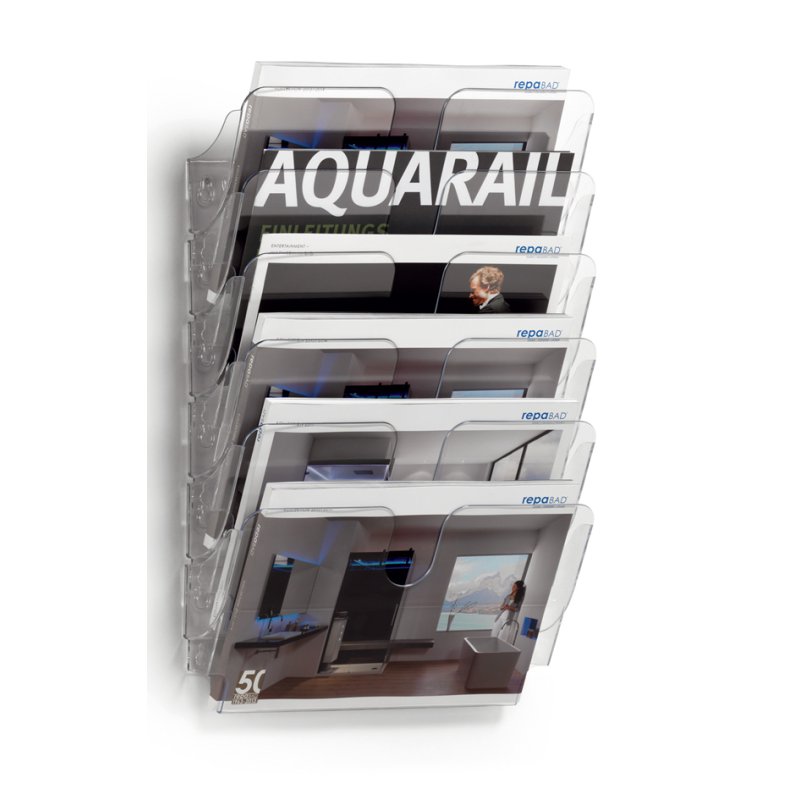 Durable wandbrochurehouder 'Flexiplus 6', A4, 6 vakken