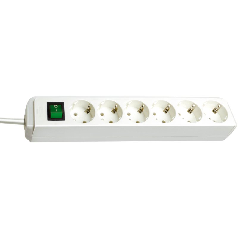 brennenstuhl multiprise Eco-Line, 6 positions, noir, avec interrupteur