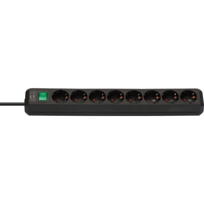 Brennenstuhl Multiprise Eco-Line, 8 prises, blanc, interrupteur