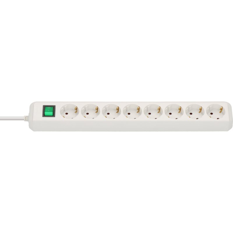 Brennenstuhl Multiprise Eco-Line, 8 prises, blanc, interrupteur