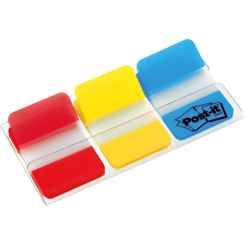 Post-it marqueur adhésif Index Strong, 25,4 × 38 mm, couleurs assorties, 66 pièces