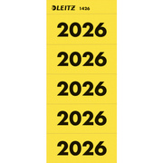 LEITZ ordner etiketten jaarcijfers 2025, rood, 60×25,5 mm, 100 stuks