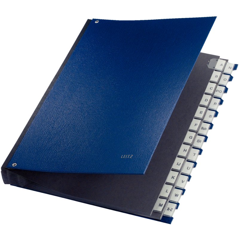 LEITZ suspension file A-Z, blue, tear-resistant cardboard