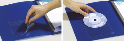DURABLE zelfklevende CD/DVD hoezen POCKETFIX, transparant, 100 stuks