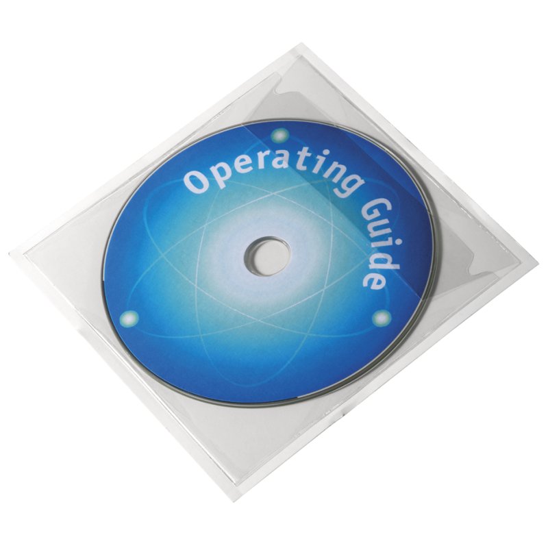DURABLE pochettes adhésives CD/DVD, transparentes avec rabat, 10 pièces