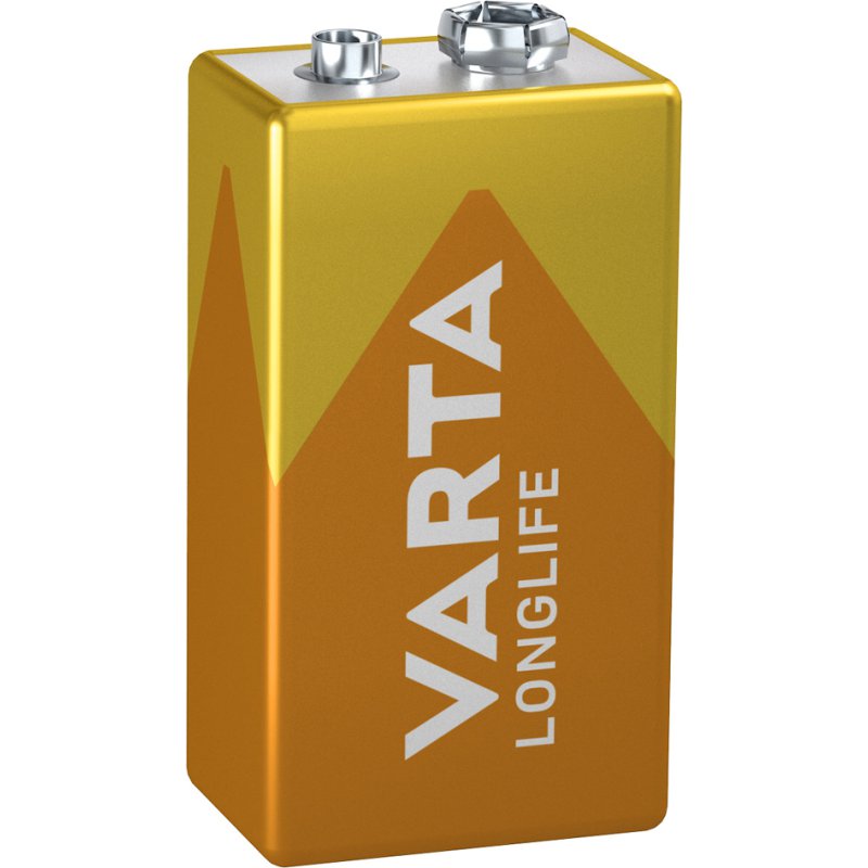 VARTA Longlife alkaline blokbatterij 9V, E-Block 6LR61, 550 mAh