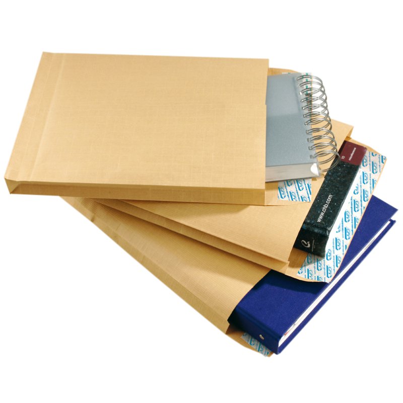 GPV shipping bag, brown, wire-reinforced, 50 pieces