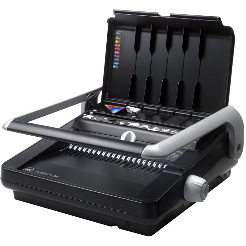 GBC CombBind C340 binding machine, black, A4, 25 sheet punching capacity