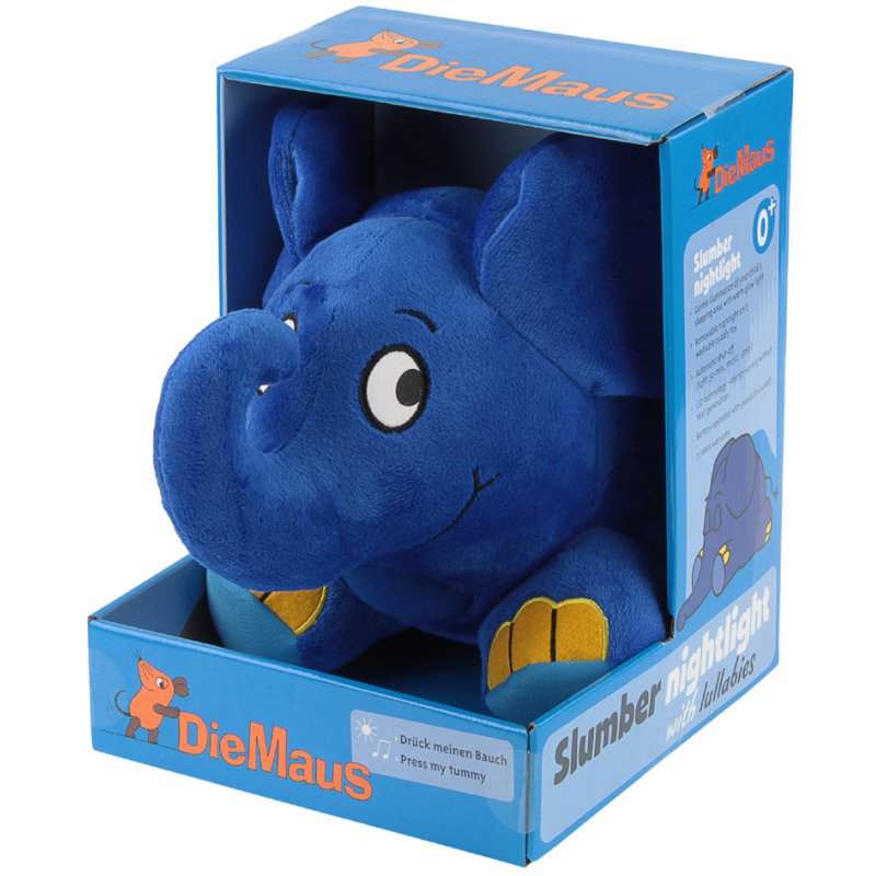 ANSMANN knuffeldierlampje Olifant, LED-technologie, nachtlicht- & slaapliedfunctie