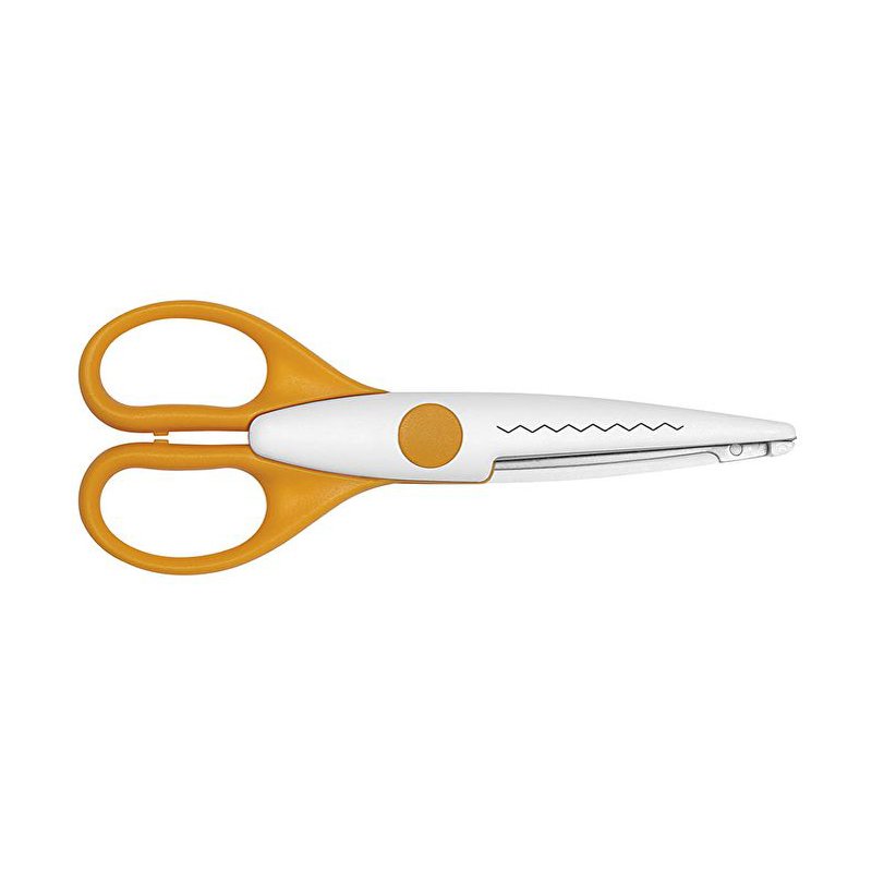WEDO ciseau de contour, orange, grand format, pour droitiers