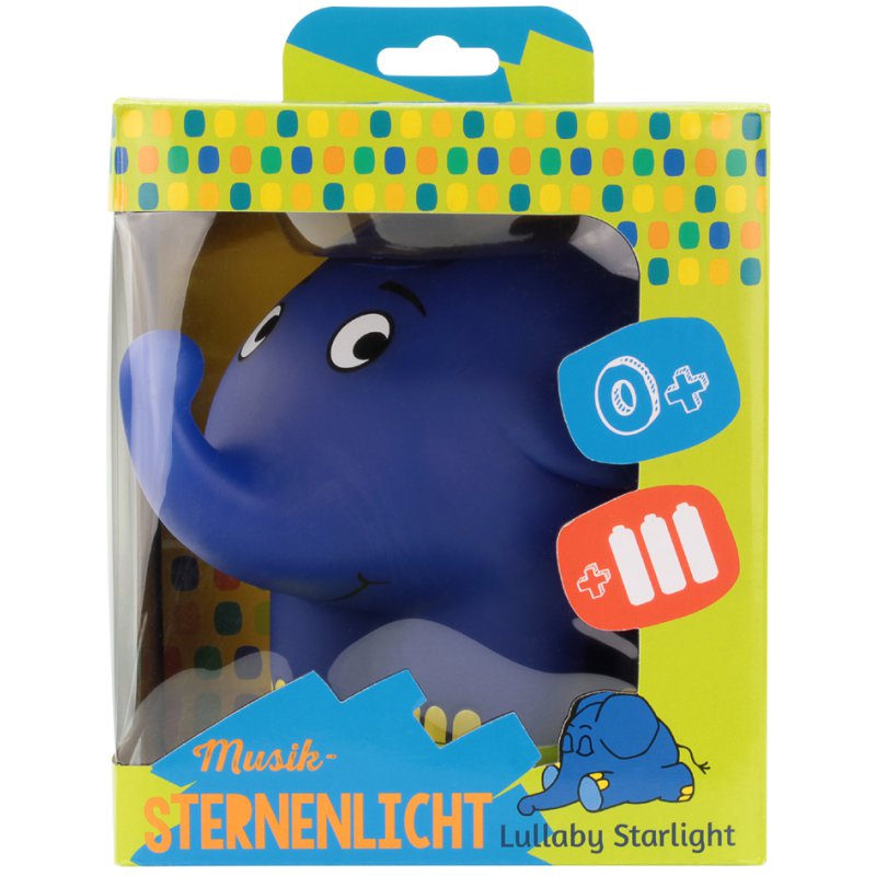 ANSMANN sterrenhemel muziekprojectielamp Olifant, nachtlicht, 4 kleurwerelden, automatische uitschakeling