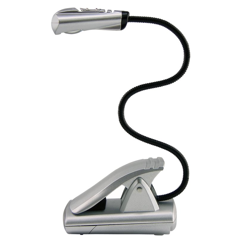WEDO Lampe de lecture LED avec pince, portable, 1 LED, noir