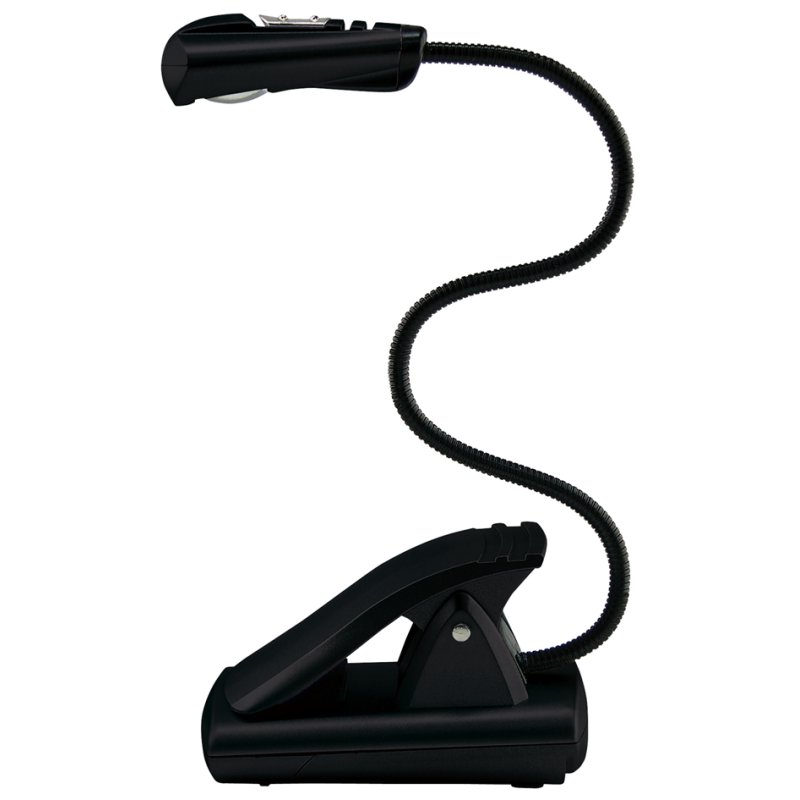 WEDO Lampe de lecture LED avec pince, portable, 1 LED, noir