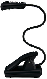 WEDO LED-leeslamp met clip, draagbaar, 1 LED, zwart