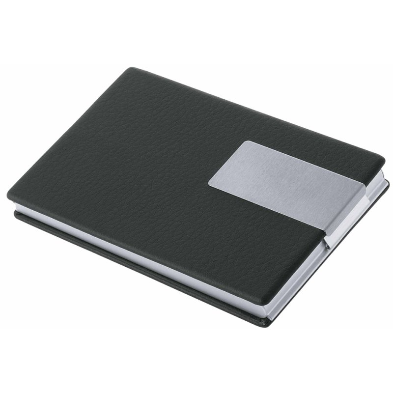 WEDO business card holder Good Deal, aluminium/PVC, black, 18 cards