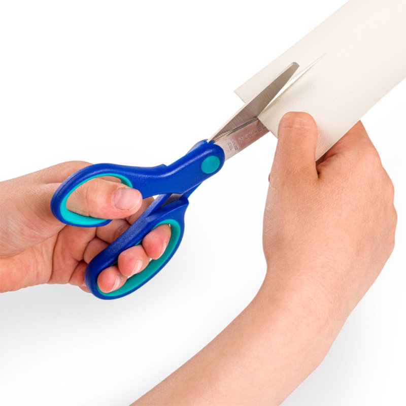 STAEDTLER knutselschaar Noris, linkshandig, rond, blauw/lichtblauw